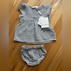 Firsts by Petit Lem newborn dress and bloomers. Never worn with tags attached.
